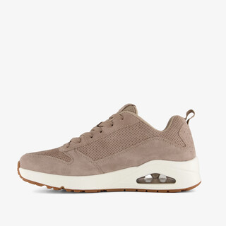 Skechers Uno Stand on Air suède heren sneakers taupe