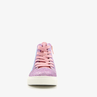 Blue Box meisjes sneakers met glitters en regenboog paars