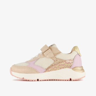 Stap suède meisjes sneakers roze