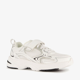 Blue Box meisjes dad sneakers wit zilver