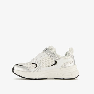 Skechers Retro-Graph meisjes sneakers zilver wit