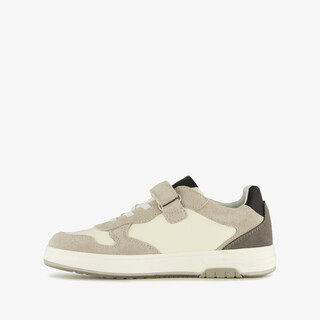 Stap suède jongens sneakers grijs wit