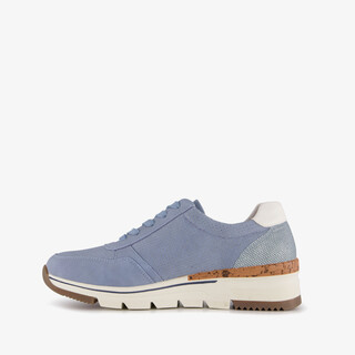 Natuform dames sneakers met kurkdetail blauw