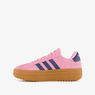 Adidas VL Court Bold suède dames sneakers roze blauw