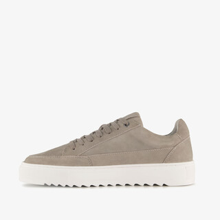 Van Beers leren heren sneakers grijs