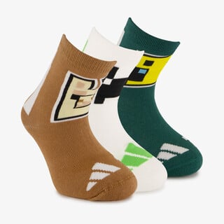 3 paar Adidas Minecraft kinder sokken