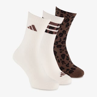 3 paar Adidas dames sokken met panterprint
