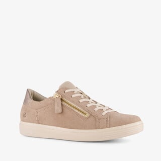 ECCO Classic suede dames sneakers beige