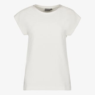 TwoDay dames T-shirt met subtiele structuur wit