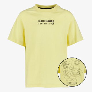Unsigned jongens T-shirt geel met opdruk