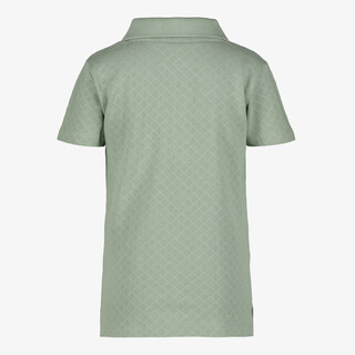 Unsigned jongens polo met rits groen