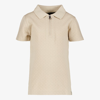 Unsigned jongens polo met rits beige