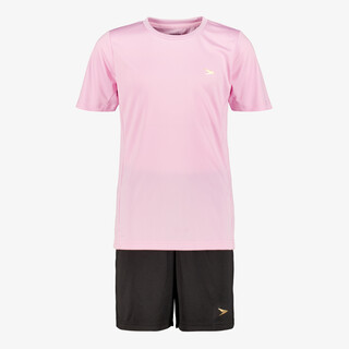 Dutchy tweedelige meisjes  sport set lichtroze zwart