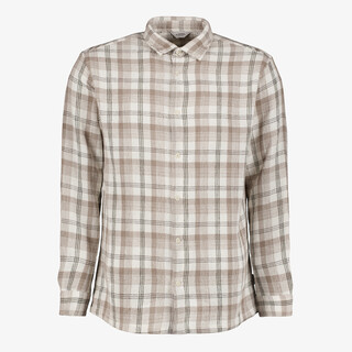 JJ REBEL heren overhemd geruit beige