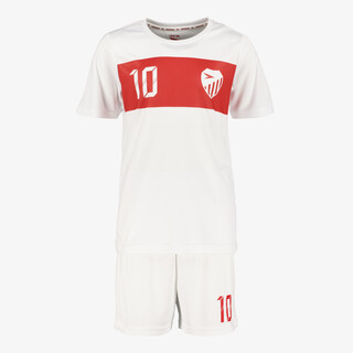 Dutchy tweedelig kinder sport set wit rood