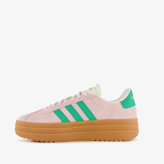 Adidas VL Court Bold suède dames sneakers roze groen