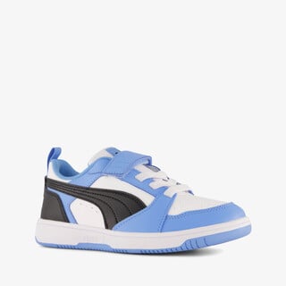 Puma Rebound V6 Low kinder sneakers blauw wit