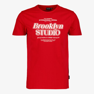 Unsigned heren T-shirt met opdruk rood