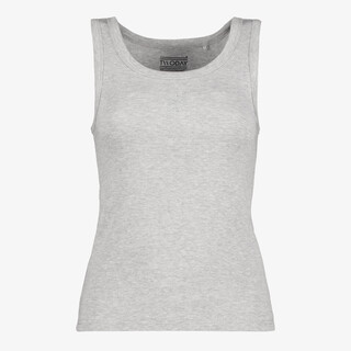 TwoDay dames rib singlet grijs