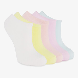 5 paar kinder sneakersokken pastel