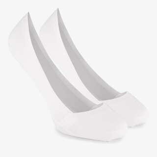 2 paar lage loafer sokken wit
