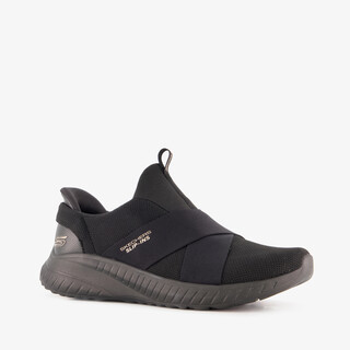 Skechers Slip-ins BOBS Sport Squad dames sneakers zwart