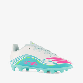 Adidas F50 Messi Club MG kinder voetbalschoenen wit blauw