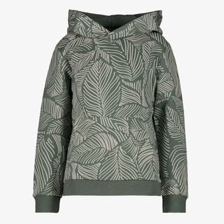 Unsigned jongens hoodie met bladeren print groen