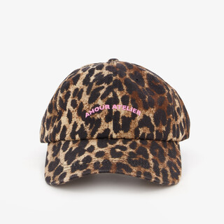 Dames pet met luipaardprint