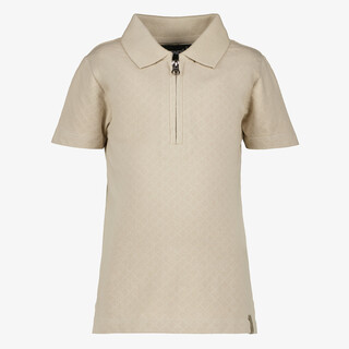 Unsigned jongens polo met rits beige