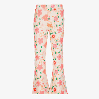 TwoDay flared meisjes broek met bloemenprint lichtroze