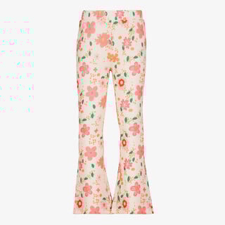 TwoDay flared meisjes broek met bloemenprint lichtroze