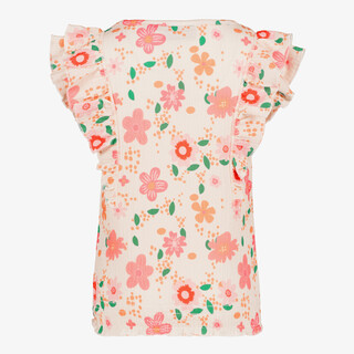 TwoDay meisjes top met bloemenprint creme