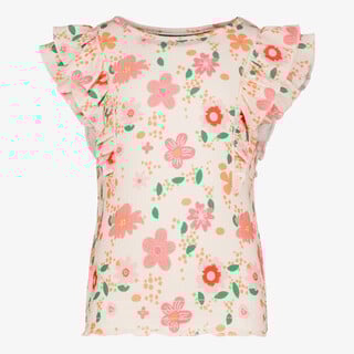 TwoDay meisjes top met bloemenprint creme
