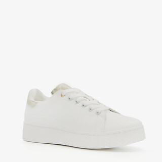 Blue Box dames sneakers wit goud