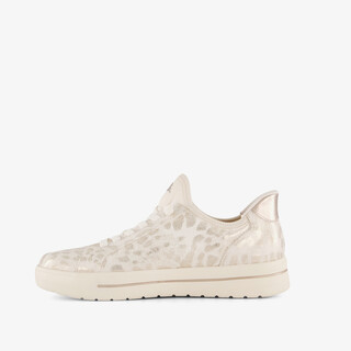 Jana Step In dames sneakers met H leest wit zilver