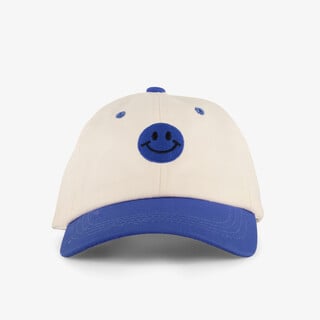 Kinder pet met smiley wit blauw