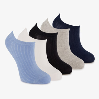 5 paar kinder sneakersokken blauw