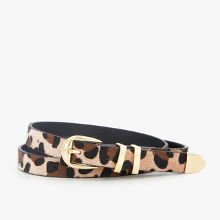 Dames riem met luipaardprint bruin