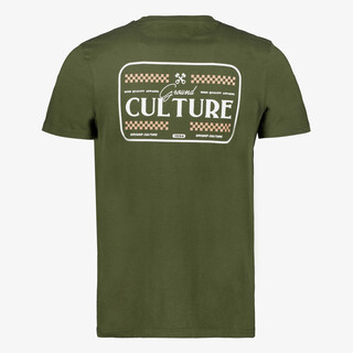 Unsigned heren T-shirt met backprint groen