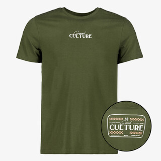 Unsigned heren T-shirt met backprint groen