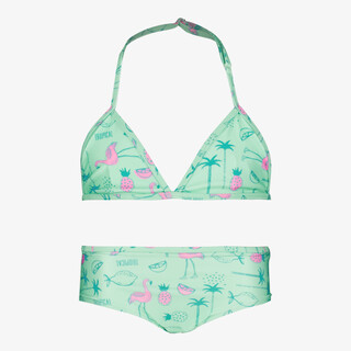 Osaga meisjes bikini met tropische print groen