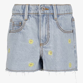 TwoDay meisjes denim short met madeliefjes
