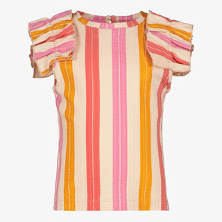 TwoDay meisjes top met ruffles gestreept