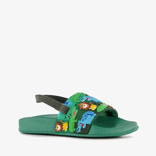 Groene jongens badslippers met jungle dieren