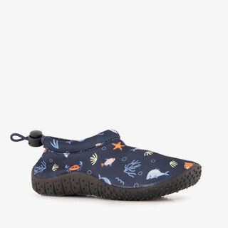 Kinder waterschoenen met zeedierenprint blauw