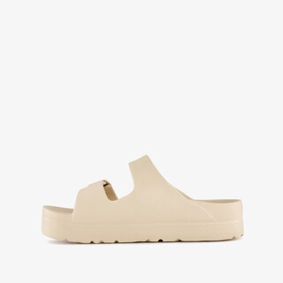 Dames badslippers met gesp beige