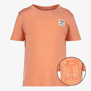 Unsigned jongens T-shirt met backprint oranje