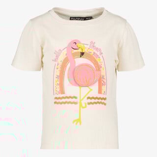 TwoDay meisjes T-shirt met flamingo beige