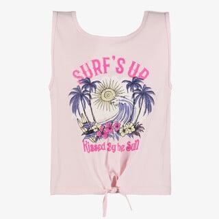 Name It cropped meisjes top met opdruk roze